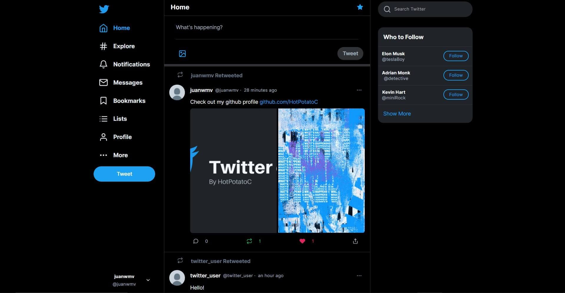 twitter clone
